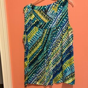 Rafaella Multicolor Abstract Sleeveless Top